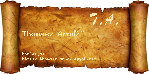 Thomasz Arnó névjegykártya